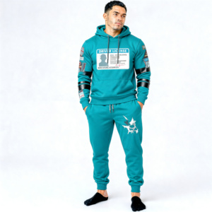 Conjunto Deportivo de Felpa de Algodón para Hombre, Invierno, Calidad Premium, Sudadera con Capucha, Diseño Personalizado - Product Image 1