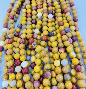 Rare Gems Factory Mookaite Jasper Round Stone <b>Beads</b> Strands 15.5" Multi-Color From Rajasthan for Jewelry Making - Product Image 5