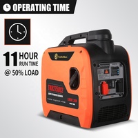 Tragbarer 1/1,2KW Leiser Benzin-Inverter-Generator mit Autostart, 5,5L Kraftstofftank, 79,7cc Motor, 11h Dauerbetrieb, DC 12V