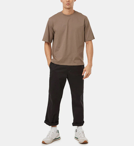T-shirt Homme Oversize Coupe Ample Coton Premium Mode Urbaine Quotidienne Col Rond Décontracté Grammage Lourd Doux Respirant Vente en Gros - Product Image 3