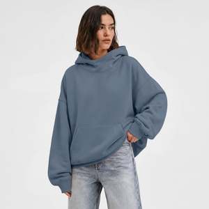 เสื้อฮู้ดโอเวอร์ไซส์สีพื้น ทรงปกติ สวมใส่สบาย ผ้าถักเนื้อฝ้าย มีกระเป๋าหน้า เหมาะสำหรับใส่ในฤดูใบไม้ร่วง  วัสดุผ้าฟลีซ  สำหรับทั้งชายและหญิง - Product Image 2