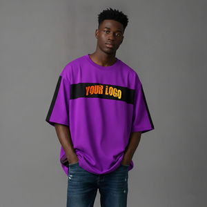 T-shirt Homme Oversize en Coton Premium 100% Qualité Supérieure, Coupe Boxy, Épaules Tombantes, Col Rond, Tricoté Long - Product Image 1