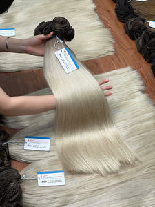 Extensions de cheveux humains tissées à la main, populaires, douces et lisses, sans perte ni nœuds - Product Image 6