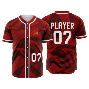 เสื้อเบสบอลซอฟต์บอลแบบสั่งทำขายส่ง ปักลายทั้งตัว ชุดทีมระบายอากาศได้ดี ชุดกีฬา - Product Image 1