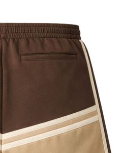 Brown And Khaki Color Block Mens Drawstring Shorts Zipper Pocket Casual Summer Beach <b>Athletic</b> Quick Dry Comfortable Shorts - Product Image 6