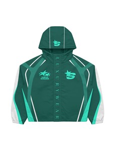 Green White Luxury Wear <b>Zip</b> <b>Up</b> Hoodie & Pants Set | Oversized Streetwear Tracksuit| OEM Private Label Manufacturer - Product Image 2