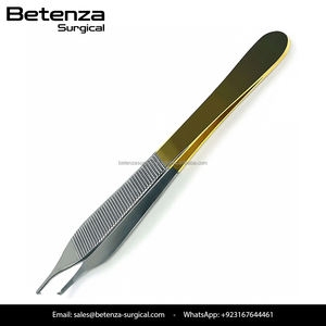 Pince à tissus Adson 12 cm en acier inoxydable allemand, 1x2 dents, 5 pouces, pinces anatomiques droites, instrument chirurgical manuel - Product Image 2