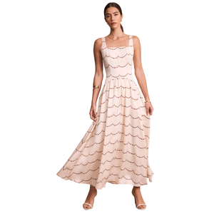 Vestido Maxi Floral para Mujer, Manga Corta, Ligero, Vestido de Verano - Product Image 3