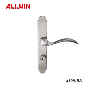 Kit de quincaillerie de poignée de porte intérieure moderne en nickel brossé pour usage hôtelier - Product Image 6