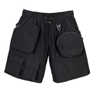 Summer Men <b>Hip</b> Hop Casual Shorts Front Multi-Pocket Cargo Drawstring Elastic Waist Polyester/Cotton Anti-Wrinkle Quick Dry - Product Image 5