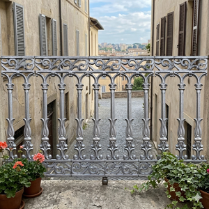 Panneau de balustrade en fer forgé, style architectural classique, pièces décoratives pour escalier, construction métallique durable, élégant, extérieur. - Product Image 4