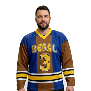 Camiseta Deportiva de Malla para Hombre, Camiseta de Hockey sobre Hielo, Camiseta de Entrenamiento para Campo de Hielo, Camiseta de Hockey de Manga Larga - Product Image 1