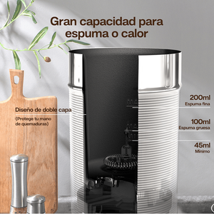 PSM1A WH Montalatte Elettrico 450W, Scalda Latte 300ml, Frullatore per Latte Freddo/Caldo, Cappuccino e Cioccolata Scintillante a 360 Gradi - Product Image 5