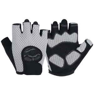 Gants de sport en cuir respirant pour la musculation et l'entraînement, demi-doigts, avec fermeture à boucle, unisexe - Product Image 5