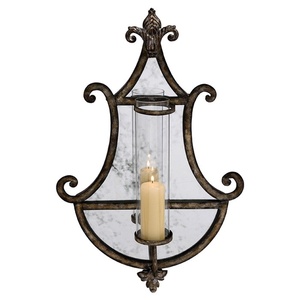 Jansons Company Contemporary Brass Oval <b>Wall</b> Sconce | Luxury Decorative <b>Wall</b> Light Ornate Carved <b>Frame</b> for Boutique Hotels - Product Image 1