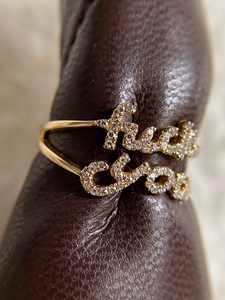 Anillo de Plata de Ley S925 Chapado en Oro, Anillo de Eternidad con Letra Inglesa de Amor, Micro Pavé de Circonita Cúbica, Anillo de Boda para Mujer, Joyería Fina - Product Image 4