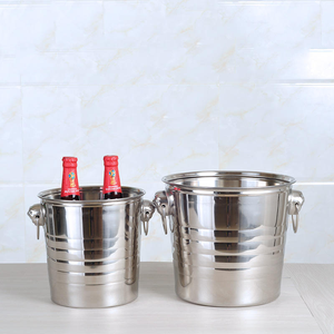 Cubo de Hielo Aislado de Doble Pared de Acero Inoxidable de Alta Calidad para Vino y Cerveza, Directo de Fábrica - Product Image 1