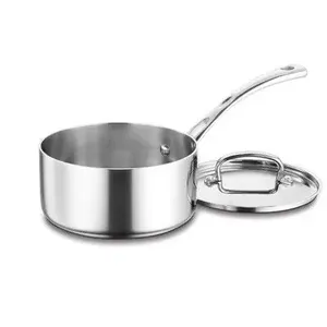 Durable stainless steel <b>sauce</b> <b>pan</b> with even heat distribution thick base for cooking <b>sauces</b> soups and gravies precise - Product Image 6