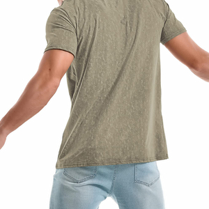 Camiseta de Hombre de Alta Calidad, Lavada al Agua, Color Sólido, Tallas Grandes, Ajustable, Superventas - Product Image 6