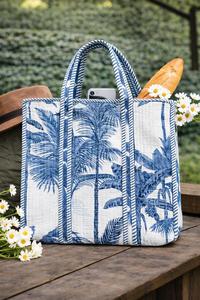 Sac fourre-tout matelassé pour femme avec doublure en coton et imprimé bloc, options de vente en gros pour sacs de voyage et de shopping lavables et organisateurs, différentes tailles disponibles - Product Image 4