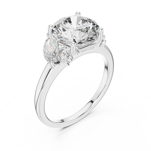 Anillo de Diamante Moissanita en Plata de Ley 925 con Acabado en Oro Blanco, Fabricante de Joyería al por Mayor - Product Image 4