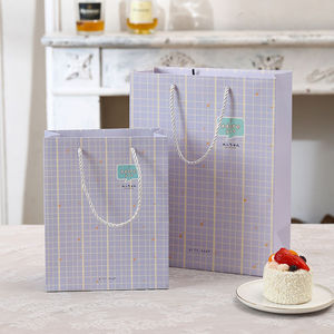 Bolsa de Regalo Multifuncional a Rayas y Cuadros del Proveedor Mayorista SY, Embalaje Ecológico de Papel Kraft para Supermercado, Laminado - Product Image 2