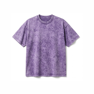 Camiseta con efecto acid wash más vendida para mujer, de buena calidad, estilo vintage de verano, color sólido, para uso diario. - Product Image 1