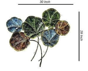 Luxury Lotus Leaf Metal <b>Wall</b> Art Sculpture Decorative <b>Wall</b> Mount Hanging Centerpiece for Living Room Bedroom Home Office Decor - Product Image 4