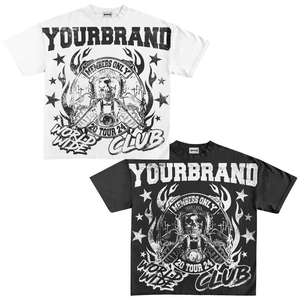 Camisetas de Manga Corta Extra Grandes para Hombre, Marca Personalizada, Logotipo Impreso en Serigrafía, 100% Algodón, Transpirable, Estilo Urbano - Product Image 3