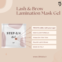 Gel instantané pour cils et sourcils OEM, marque privée, faible quantité sans rinçage, effet raffermissant, beauté, cosmétiques, forme caractéristique