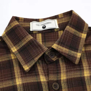 Camisa de franela para hombre hecha a medida, cosida, personalizada, informal, antiarrugas, transpirable y cómoda para adultos. - Product Image 3