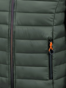 Veste matelassée pour homme, chaude, d'hiver, à capuche, décontractée, pour l'extérieur - Product Image 5
