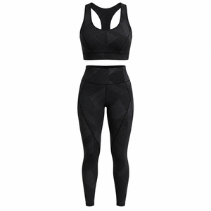 Conjuntos de yoga de estilo moderno y único para damas, personalizados, de alta calidad, transpirables y ligeros. - Product Image 6