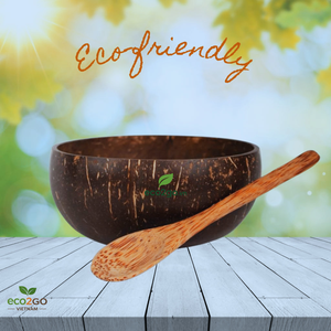 Eco2Go Vietnam Bol en Coque de Noix de Coco Naturelle Fait Main Écologique Durable Réutilisable Vaisselle - Product Image 1