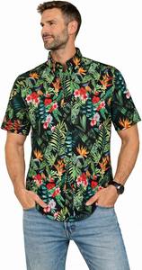Camisa de Hombre de Manga Corta con Estampado Floral Tropical, Camisa Casual de Playa con Botones, Top Vibrante y Colorido para Verano - Product Image 6
