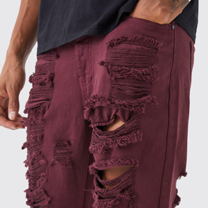 Pantalones Vaqueros Holgados Premium para Hombre, Corte Holgado, Color Único, Novedad 2026, Proveedor OEM ODM - Product Image 5