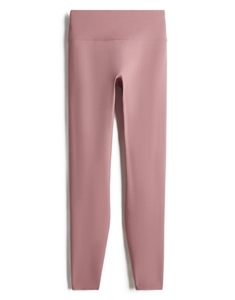Leggings de yoga taille haute sans couture pleine longueur, couleur unie, en Spandex et Nylon, avec taille élastique, respirants, logo personnalisé - Product Image 3