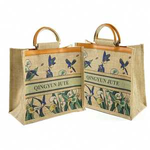 Bolsa de Yute Biodegradable Hecha a Mano con Revestimiento Interior Impermeable - Product Image 4