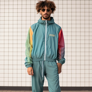 Custom Summer Windbreaker Nylon Tracksuits Nylon 3M <b>Reflective</b> Sweat Suit Streetwear Waterpoof Jacket and Shorts Set Men - Product Image 2