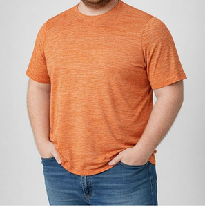 Camiseta de Manga Corta para Hombre, Cuello Redondo, Color Sólido, Corte Ajustado, Transpirable, de Algodón Tejido, Estilo Casual - Product Image 2