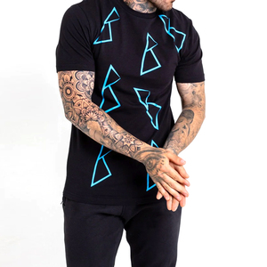 Conjunto de verano para hombre, informal, transpirable, con camiseta de manga corta y pantalones cortos, conjunto sólido de dos piezas, ropa de hombre, de algodón transpirable. - Product Image 3