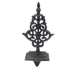 Creative Black Christmas <b>Stocking</b> Hooks Metal Christmas Tree <b>Stocking</b> <b>Hanger</b> With Star Festive Accessory Mantle Decor - Product Image 1