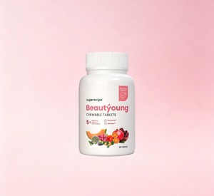 Beauty Blend, Suplemento de Grado Alimenticio, Tabletas Masticables de Colágeno con Vitamina C, Extractos de Frutas, Semillas de Uva y Melón, Salud de la Piel - Product Image 1
