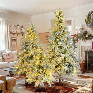 Albero di Natale Artificiale Pre-Illuminato Effetto Neve (Spruce) con Luci Calde Gialle e Colorate, Set da 120 cm, 180 cm, 230 cm, con 800 Luci e Rami Pieghevoli - Product Image 2