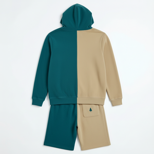 Custom Unisex Applique Patch Hoodie Shorts <b>Set</b> Graphic Streetwear OEM ODM Private Label Apparel Manufacturer - Product Image 2