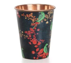 Royal Bird Floral Vine Copper Drinking Glass Heritage <b>Garden</b> Art Water Tumbler Decorative Tableware Wholesale India - Product Image 5