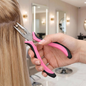 Kit de pinces pour extensions capillaires avec 2 outils de tirage, outil pour micro-anneaux, pinces micro-link, aiguille à boucle et enfileur professionnel pour cheveux - Product Image 5