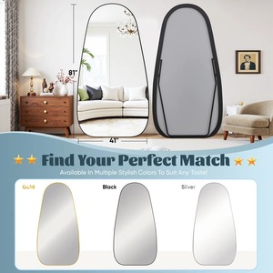 Grand miroir sur pied pleine longueur pour chambre à coucher, dressing, entraînement de danse et couloir, effet de profondeur, vente en gros depuis l'Inde - Product Image 5