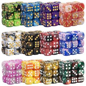 HANDMADE RESIN PATTERN ECO-friendly Portable 6 Sided Acrylic Round Corner Standard Game D6 <b>Dice</b> for Yahtzee Game - Product Image 6