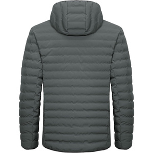 Veste matelassée longue à capuche pour homme, avec rembourrage épais, fermeture éclair sécurisée, services OEM/ODM - Product Image 2